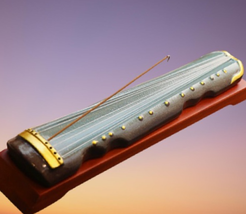 Fuxi Ancient Zither String Sandalwood Incense Holder