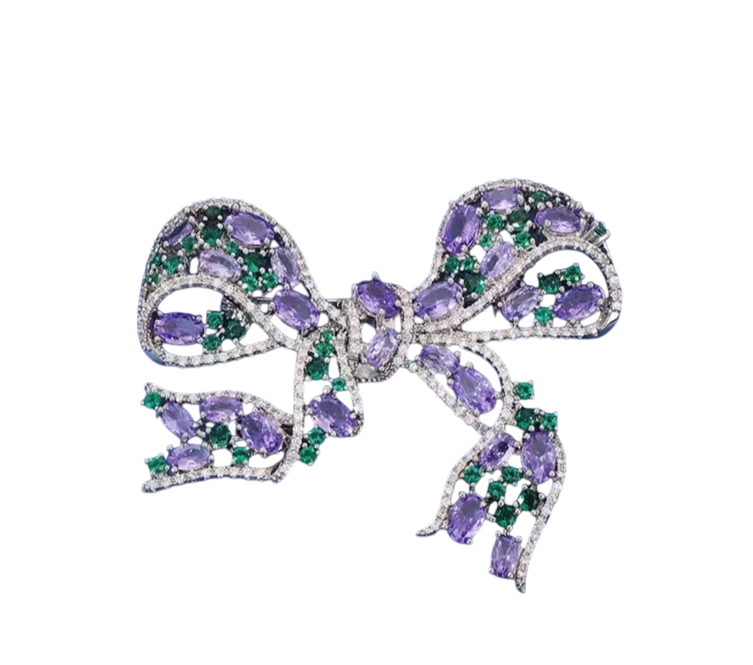Whispers of Amethyst Wings: An Exquisite Butterfly Brooch
