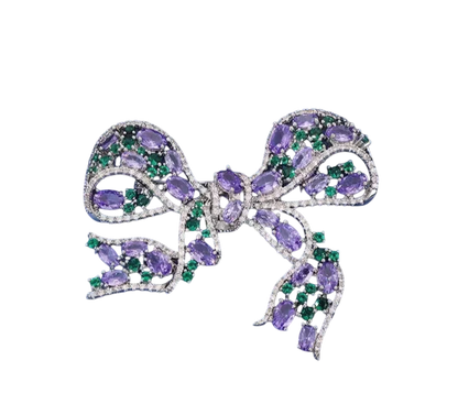 Whispers of Amethyst Wings: An Exquisite Butterfly Brooch