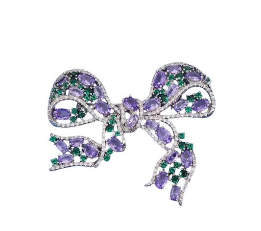 Whispers of Amethyst Wings: An Exquisite Butterfly Brooch