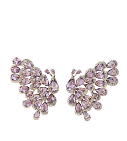 Celestial Amethyst Whisper: Enchanted Butterfly Wings Earrings