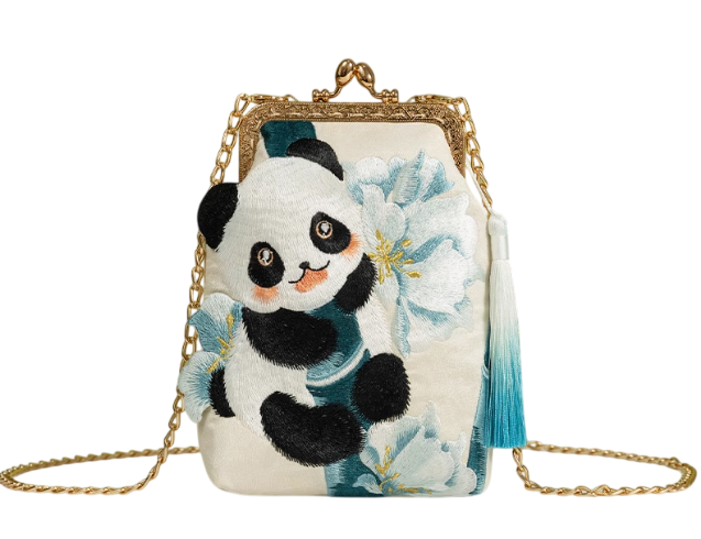 Exquisite Chinese-Style Panda Embroidered Phone Bag: A Chic Fusion of National Elegance and Contemporary Fashion
