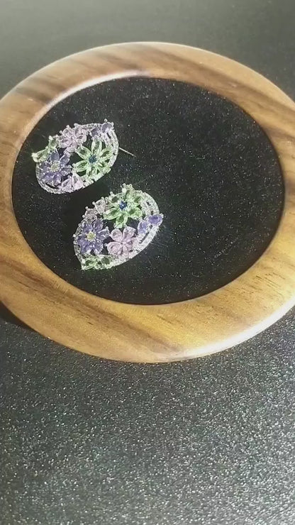 Elysian Blossoms: Celestial Petal Harmony Earrings